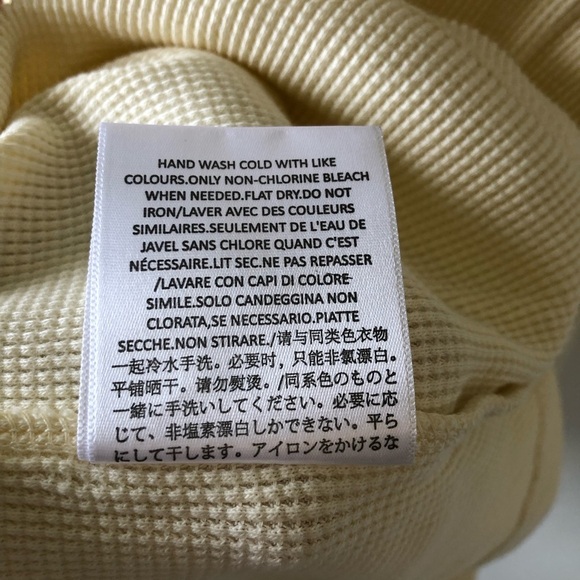 Essentials Beige Thermal Henley Shirt XXL - Picture 12 of 12